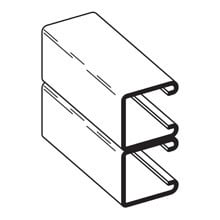Eaton B-Line series strut channel, 1.62" H x 120" L x 1.62" W, Steel, Hot-dipped galvanized finish, 12 Gauge