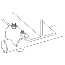 B422-2AL Right Angle Beam Clamp, 2 in Conduit, 600 lb Load, Aluminum, Aluminum
