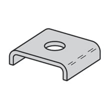 U-WASHER, 3/8", 7/16" HOLE SIZE, SSL 304