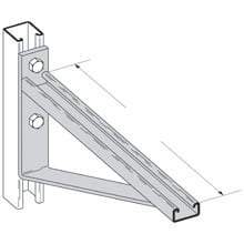 BRACED SGL BRKT, 12", HD GLVD