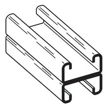 CHNL, 13/16" X 1 5/8", BACK TO BACK, 14 GA, 120", SS