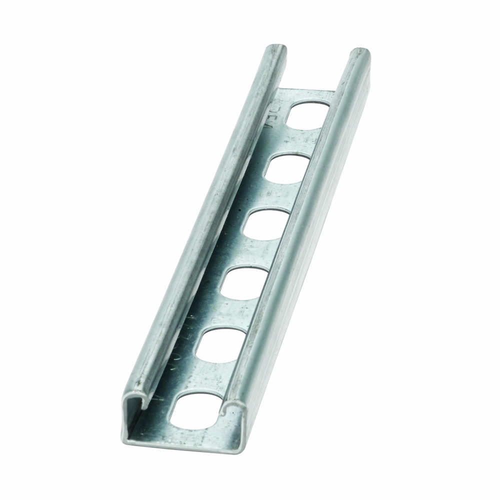 Eaton B-Line series strut channel, 0.81" H x 120" L x 1.62" W, Aluminum, SH, 14 Gauge