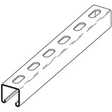 CHNL, 13/16" X 1 5/8", 9/16" X 7/8" SLOTTED HOLES,14 GA,240"