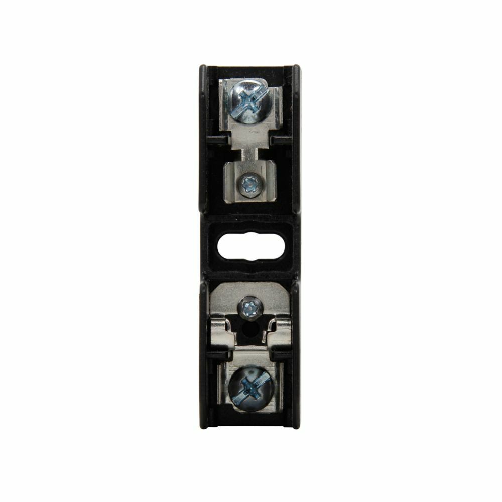 Eaton Fuseblock, 0.1 -30A, 600 Vac, 600 Vdc, Class CC, Thermoplastic base, bright tin-plated bronze-clip material, DIN rail mounting, Screw connection, 200 kAIC RMS Sym. interrupt rating, 14 to 10 AWG (copper) wire size