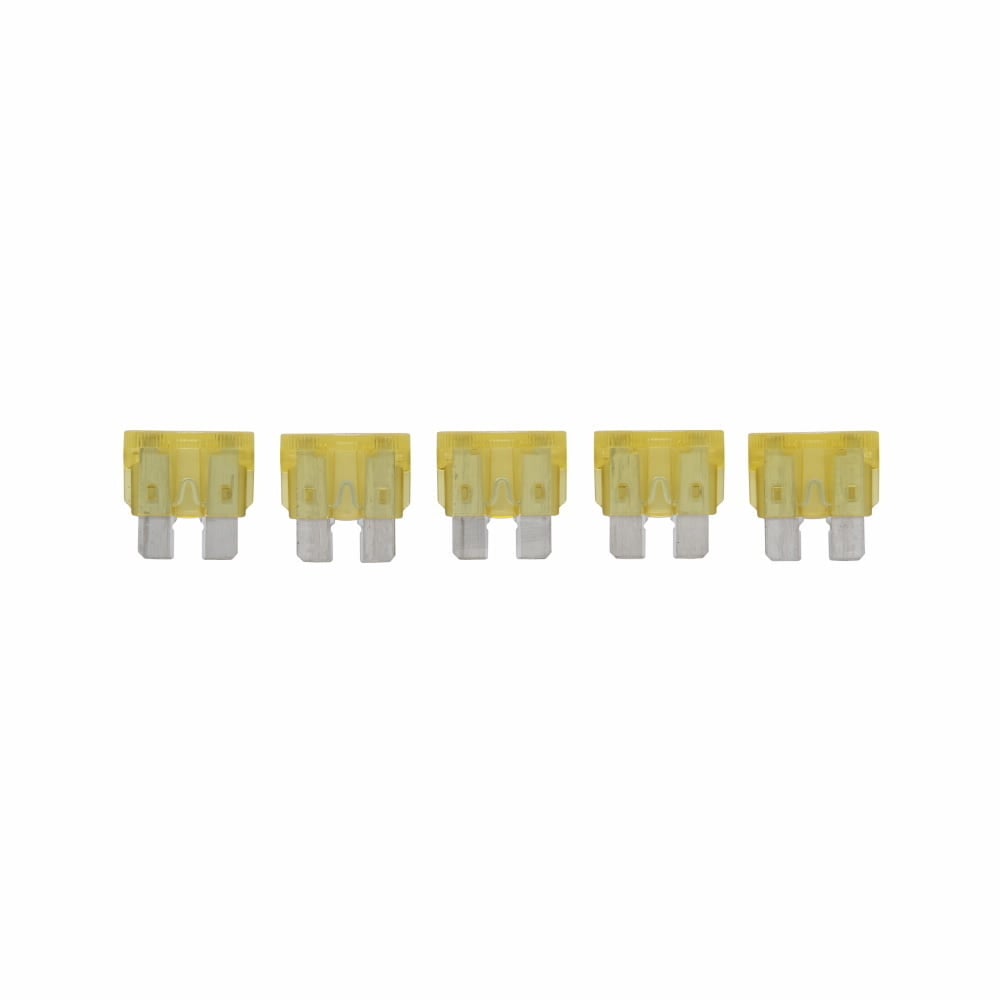 Eaton Bussmann series ATC blade fuse, Color code yellow, 32 Vdc, 20A, 1 kAIC, Non Indicating, Blade fuse, Blade end, Colored plastic housing