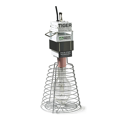 EPCO, HID Light Fixture, TIGER 400 HID, Damp Location, Wattage: 400 WTT, Voltage Rating: 120 V, Amperage Rating: 3.25 AMP, Lumens: 38000 LM, Color Temperature: 4000 K, Color Rendering Index (Cri): 60, Ballast Type: Pulse-Start, Lamp Type: Incandescent, Number Of Lamps: 1, Size: 23.25 IN, Average Life: 15000 HR, Dimmable: Non Dimmable, Enclosure: Lamp Guard and Safety Cage
