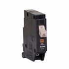 Eaton CH Thermal magnetic circuit breaker, Type CHF 3/4-Inch standard circuit breaker, 20 A, 10 kAIC, Single-pole, 120/240V, CHF, Trip flag, common breaker trip, (1) #14-8 AWG, (2) #14-10 AWG Cu/Al, CHF, Type CH Loadcenters