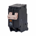 Eaton CH Thermal magnetic circuit breaker, Type CHF 3/4-Inch standard circuit breaker, 15 A, 10 kAIC, Two-pole, 120/240V, CHF, Trip flag, common breaker trip, (1) #14-8 AWG, (2) #14-10 AWG Cu/Al, CHF, Type CH Loadcenters