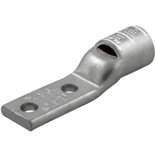 Surecrimp Copper Compression Lug, Conductor Size 600, 1 Hole, 1/2in Bolt Size, Standard Barrel, Sight Window, Narrow Tang, Tin Plated, UL, CSA