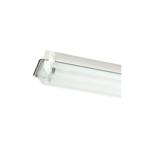 EPCO, GFF Series Light Fixture, GFF Series, High-Efficacy,Energy-Efficient,Highly Desirable, Style: Indoor/Outdoor, Voltage Rating: 120 to 277 VAC, Frequency Rating: 60 HZ, Lamp Included: No, Lamp Type: Fluorescent, Number Of Lamps: 2, Ballast Type: Standard Output, Material: Acetal Plastic (Latch), Color: Silver, Mounting: Ceiling/Wall Mount, Length: 4 FT, Width: 6.812 IN, Height: 4.25 IN, Compatibility: T8 Lamps