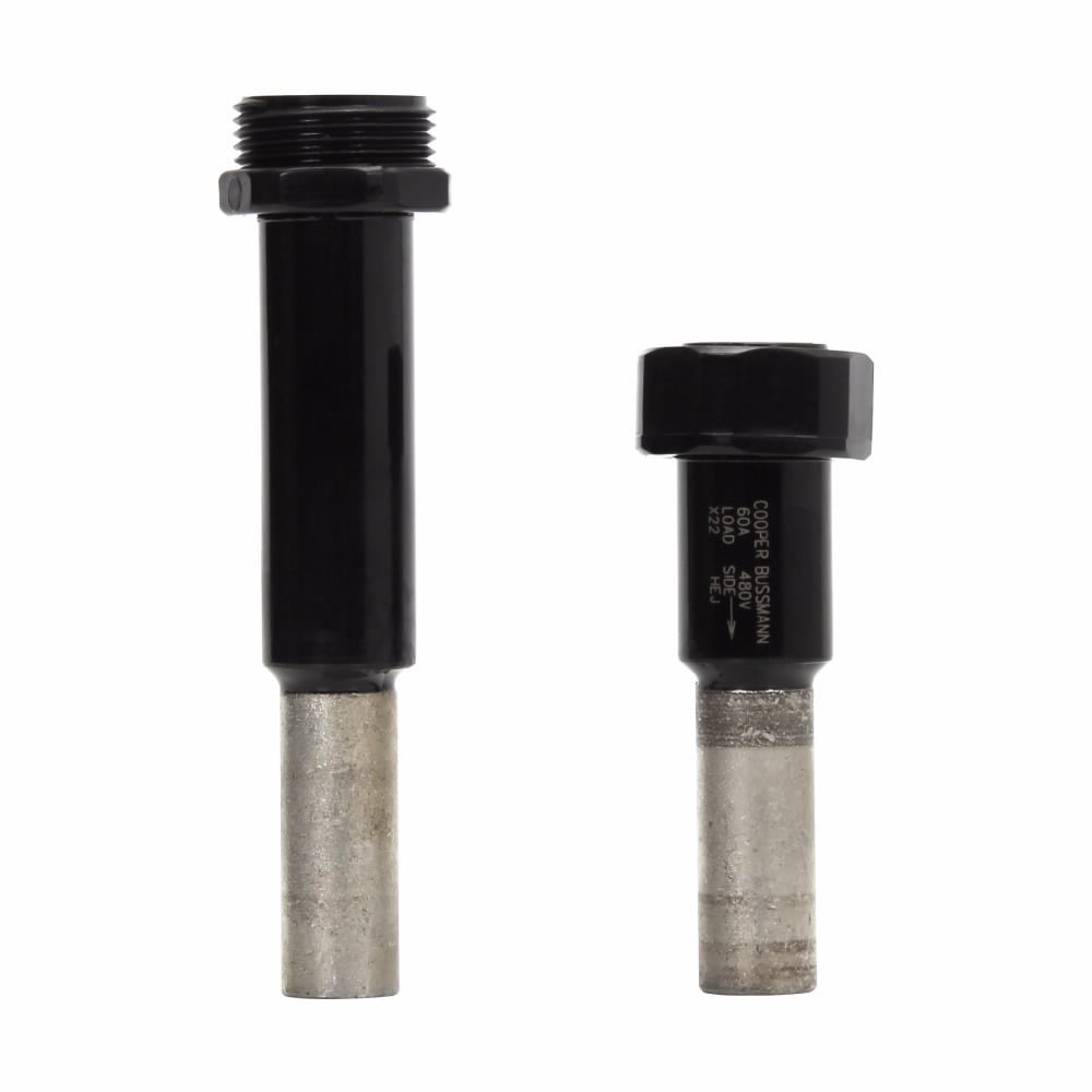 Eaton Bussmann series HEJ inline fuse holder, 480V, 35-60A, Loadside: Copper crimp #6 (2 per terminal)/#2 (1 per terminal), Lineside: Copper crimp #6 (2 per terminal)/#2 (1 per terminal), Single-pole