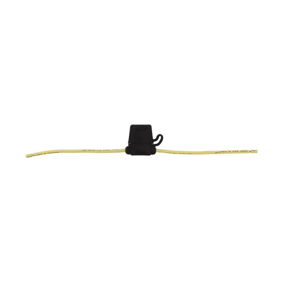 Eaton Bussmann series HHG fuse holder, 32 Vdc, 24A, Non Indicating, Circuit protector, 13 AWG yellow lead wire