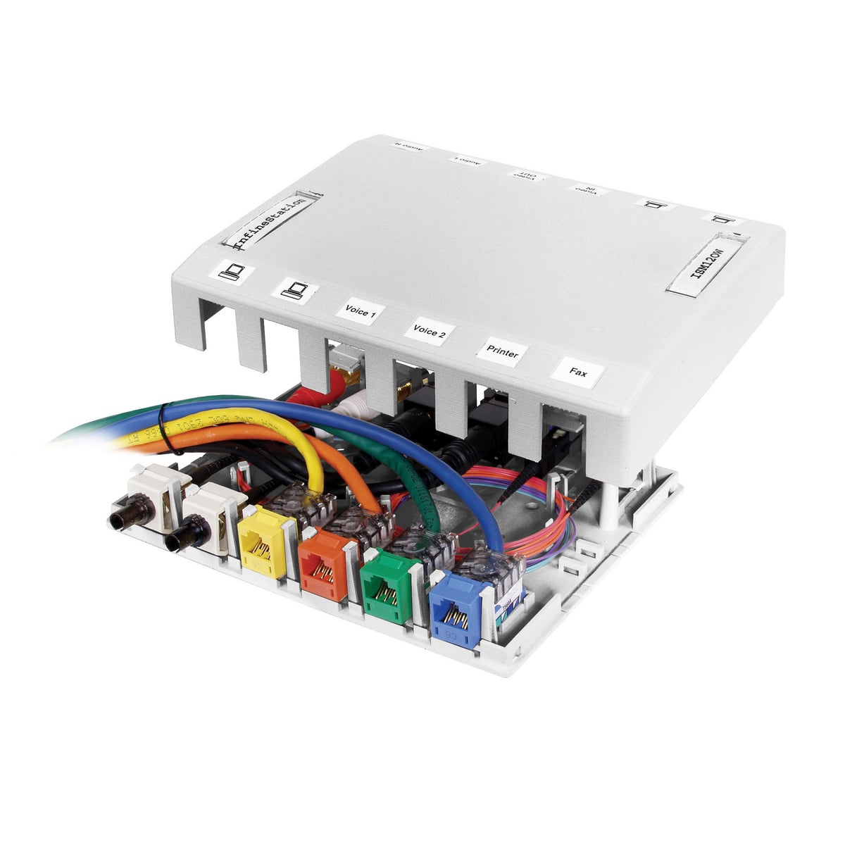 Surface Mount Housing, 12-Port, White
