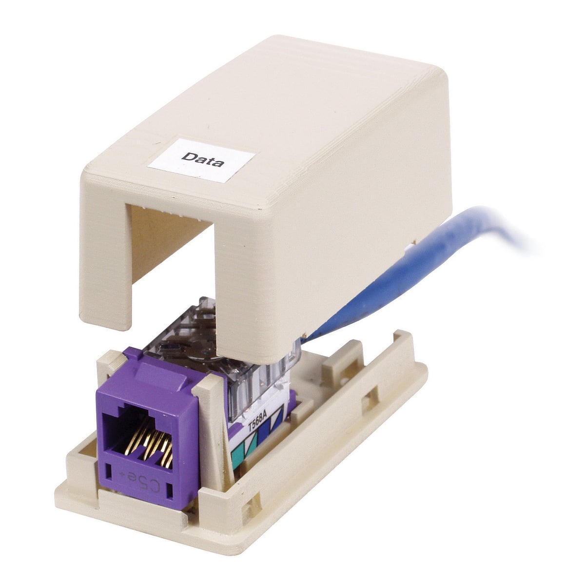 Housing, Surface Mount, 1-Port, Light Almond/Office White
