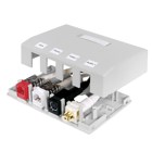 HOUSING, SURFACE MOUNT,4 PORT,WH