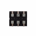 J600 Series Fuse Block, 31-60A, 600 Vac, 600 Vdc, Class J, Thermoplastic material, DIN rail mounting, Box lug w/retaining clip (copper only) connection, Two-pole, 200 kAIC RMS Sym. interrupt rating, #4-14 AWG (copper) wire size, J600 series