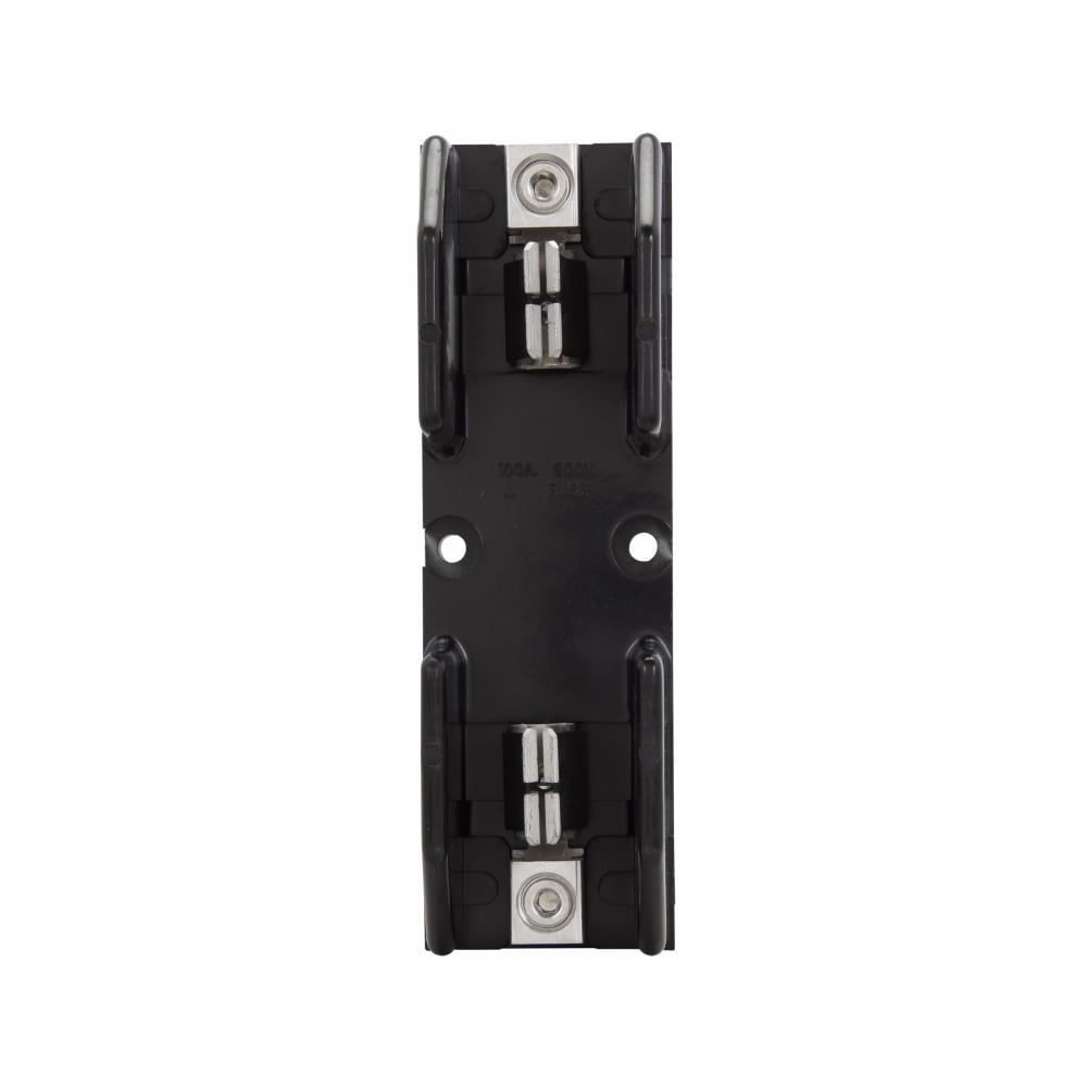 Eaton Bussmann series fuse block, J600 Series, 61-100A, 600 Vac, 600 Vdc, Class J, DIN rail mounting, Single-pole, 200 kAIC RMS Sym. interrupt rating, J600 series, Thermoplastic material