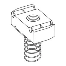 SPRING NUT, 1/4"-20 THREAD, 1/4" NUT, SSL 316