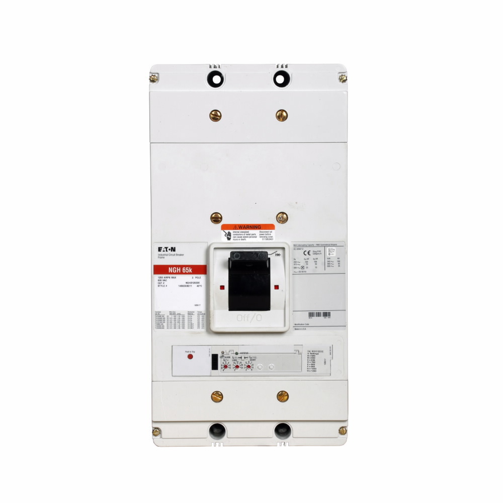 Eaton Series G electronic molded case circuit breaker, NG-frame, NG, Digitrip 310 RMS, Electronic LS trip, Three-pole, 800A, 480 Vac, 100 kAIC at 240 Vac, 65 kAIC at 480 Vac, Line and load, Imperial, 50/60 Hz, 80% rated