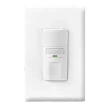 Eaton occupancy sensor switch, Motion sensor with nightlight, Flush, 120V, Wire leads, Maintained closure, Ivory, Incand, MLV, ELV, Flrsnt, CFL, LED, halo, 1-pole, 3-way, 1-phase, 1000 sq ft, Occupancy, 1000W 710865