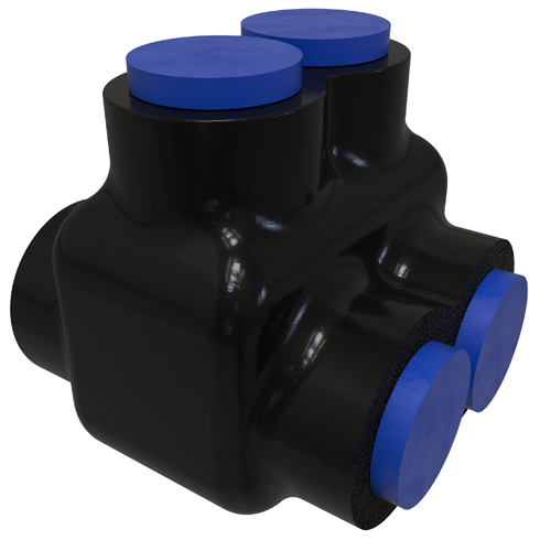 Nimbus4Flex Insulated Flexible Aluminum Multi-Tap Connector, Conductor Range 1/0-14, Flex 1-14 H,I,K,DLO 2-14 M, 2 Ports, Dual Sided Entry, Tin Plated, UL, CSA
