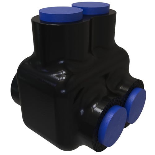 Nimbus4Flex Insulated Flexible Aluminum Multi-Tap Connector, Conductor Range 4-14, Flex 8-14 H,I,K,M,DLO, 2 Ports, Dual Sided Entry, Tin Plated, UL, CSA