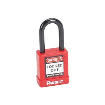Red Plastic Body Padlock                