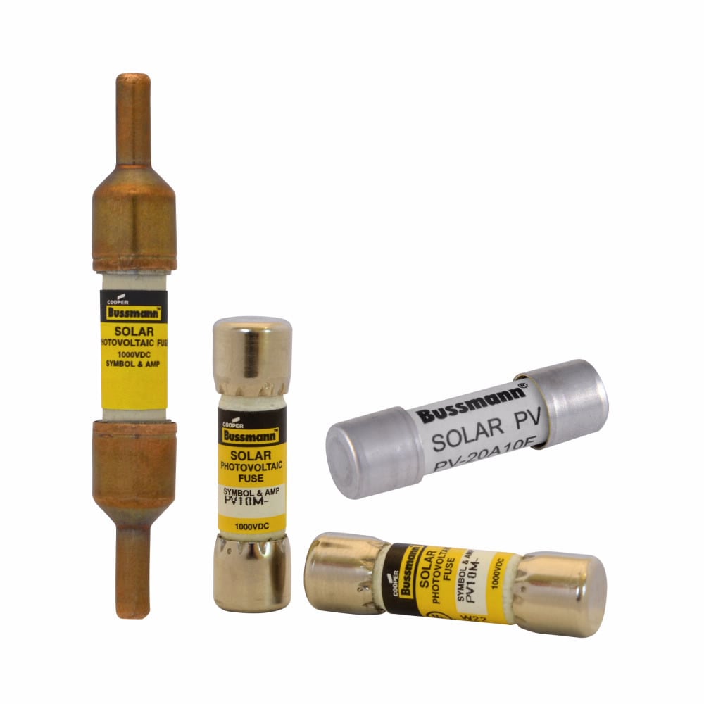 Eaton Bussmann series photovoltaic fuses, 1000 Vdc, 3A, 50 kAIC, Non Indicating, IEC 60269-6 type A, Class gPV, Time constant: 1-3 ms, Ferrule end x ferrule end