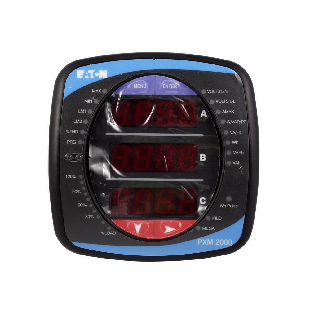 Power Xpert Meter 2000, 512 MB, with integral display, 60 Hz, 5A secondary, 90-265 Vac/dc, Gateway card