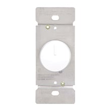 Eaton rotary dimmer, Power failure memory, non-preset, #16 AWG, 5A, 120V, Wire lead, Maintained closure, White, Indoor, 60 Hz, Incandescent, halogen, 0 to 40C, Single-pole, Polycarbonate, 600W