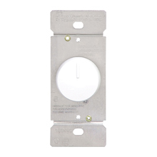 Eaton rotary dimmer, Power failure memory, with preset, #16 AWG, 5A, 120V, Wire lead, Maintained closure, White, Indoor, 60 Hz, Incandescent, halogen, 0 to 40C, Single-pole, three-way, Polycarbonate, 600W