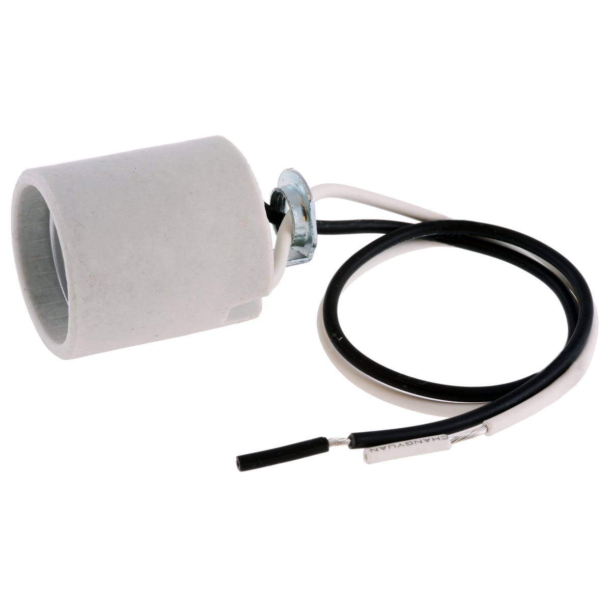 Lampholder, Medium Base, Screw Mount, 12" Leads, White