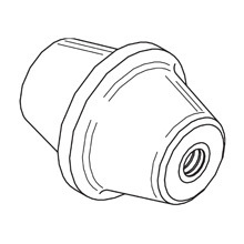 STAND-OFF ISOLATOR, 3/8"-16 THREAD, RED