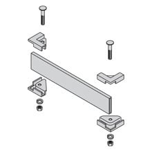 Eaton B-Line series runway termination kit, Used to close end of cable runway, 12" runway termination kit, ASTM A513 steel tube, Telco gray powder coat