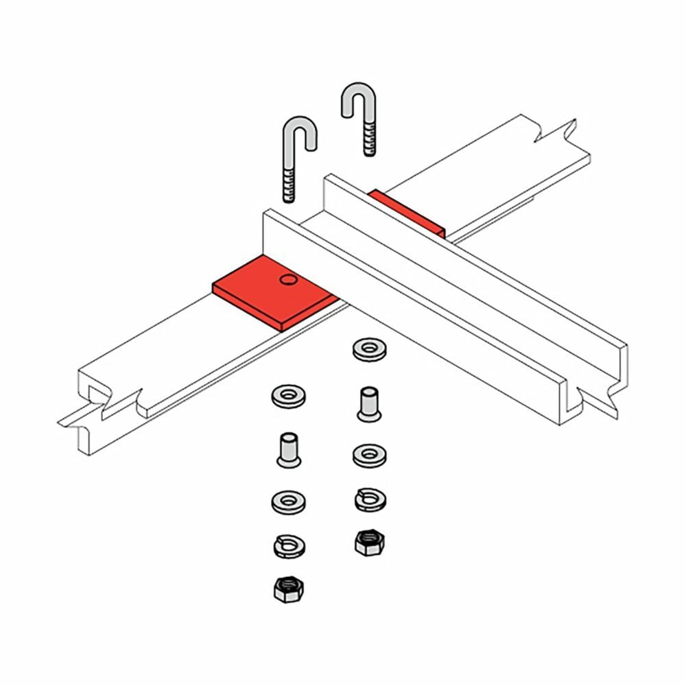 Eaton B-Line series runway accessories, Used to secure cable runway, Includes end supports, clamps and 5?16-18 hardware,  ASTM A36 structural steel, Black zinc