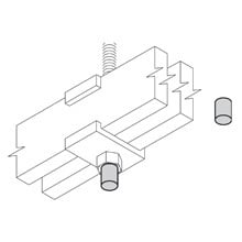 SB300CYELLOW Threaded Rod End Cap, 1 in H x 1 in W, For Use With Cable Runway Access and Cable Runway Support, Polyethylene