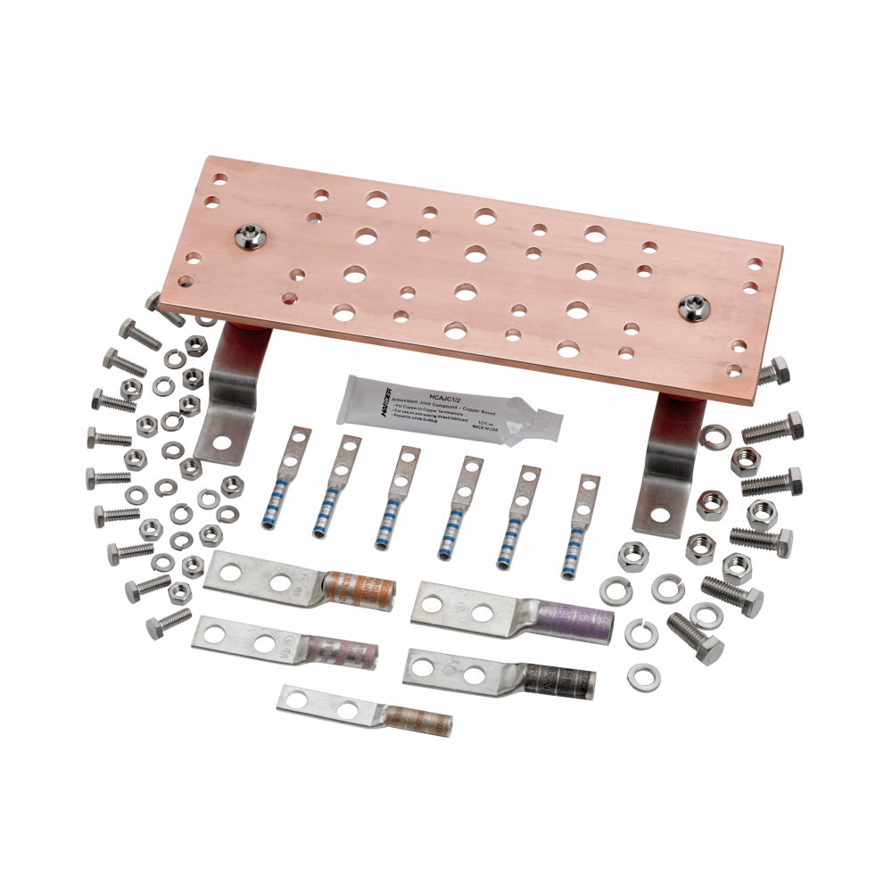TCOMMS MAIN GROUNDING BAR ASSY & HARDWARE KIT, 12" L