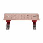 Eaton ground bar, 6.63" height, 3.13" length, 20" width, Copper bar and SS4 wall brackets, Telecommunications main grounding bar, Grounding accessories, Include ground bar assembly, hex nuts, lock washer