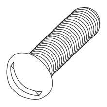 SLOTTED ROUND HEAD MACHINE SCREW, 3/8", SSL 304