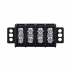 Double Row Terminal Block, 45A, Black, #10-32 TPI Screw, Screw, Twelve-pole, -40 to 130 Degrees C, Breakdown voltage 7500V, Double row, barrier, 600V, Tin-plated brass terminal, stainless Steel philslot screw, 20 lb-in