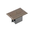 Non Metallic Box with metal covers for existing floors. Rectangular gasketed, non metallic brown cover with flip lids.