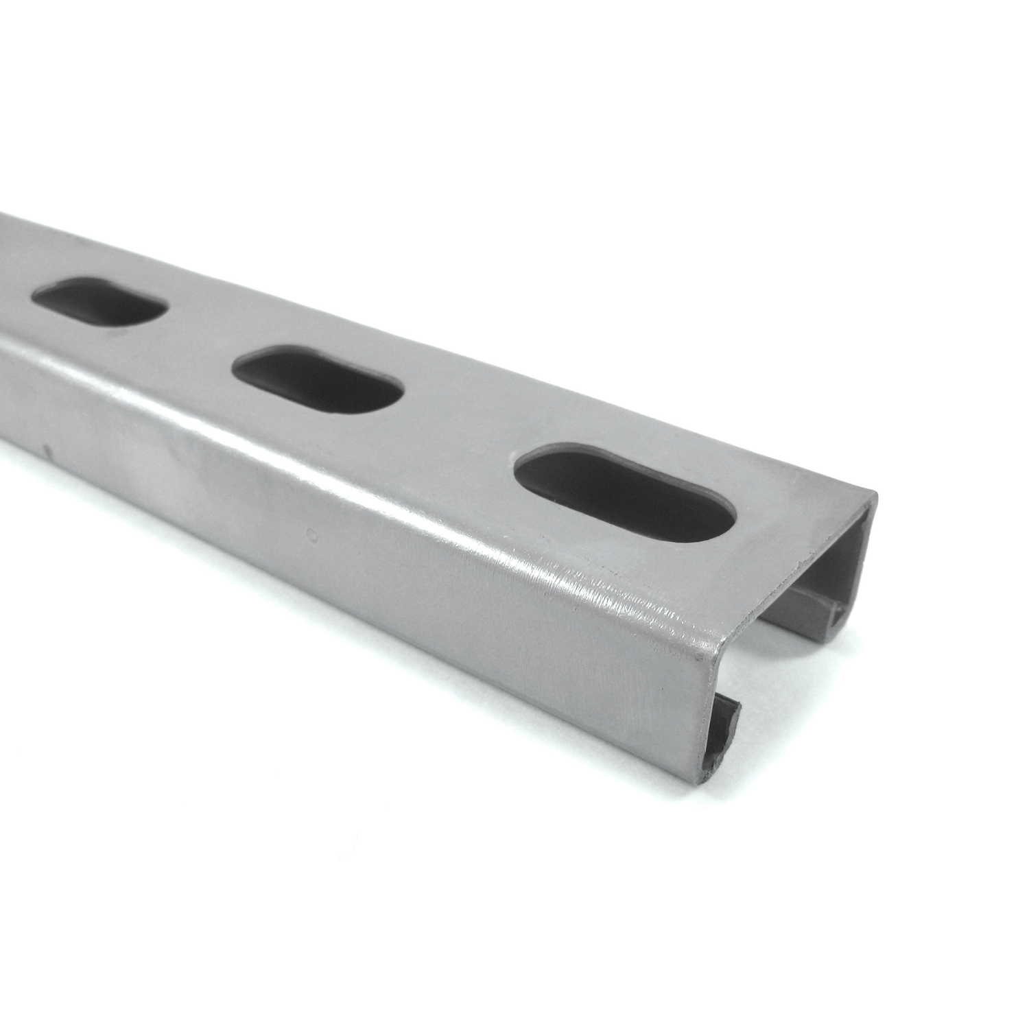 B1200HS-36IN-PG Half Slotted Strut Channel, 3 ft x 1-5/8 inch x 13/16 inch, Pre-galvanized Steel, 12 Gauge