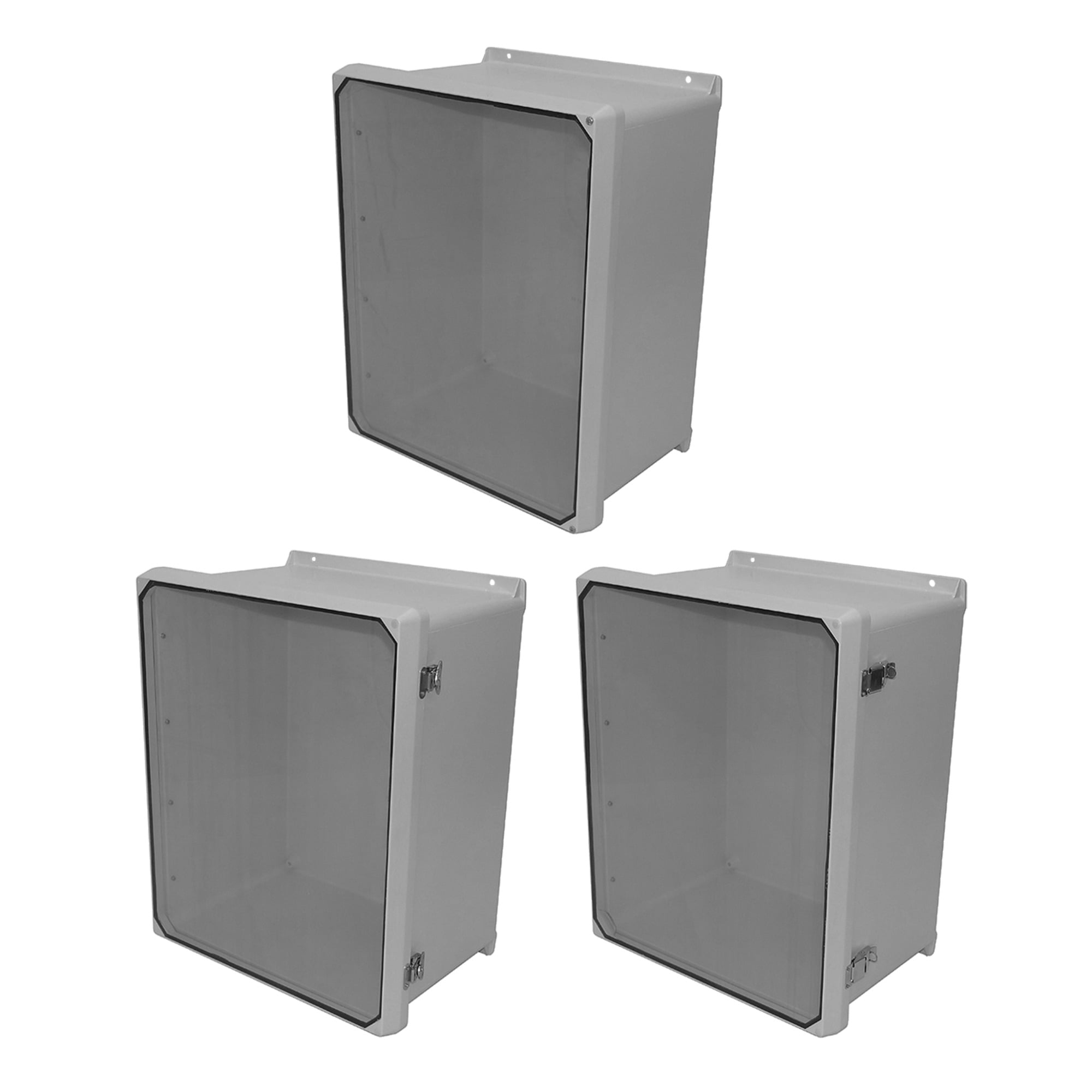 CVJ Flat Cover with Clearview Window Type 4X, 19.32x17.32x9.58, Lt Gray, Fiberglass, HWPL