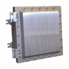 Eaton Crouse-Hinds series ECP enclosure, Rounded cover, 4-5/8" depth, 6" x 12" x 4", Copper-free aluminum, Bolt-on mounting feet
