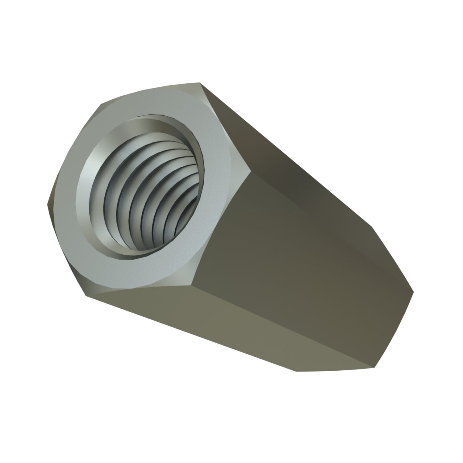 UNISTRUT ROD COUPLING NUT, 5/8", 5/8"x 5/8"x 2-1/8", EG