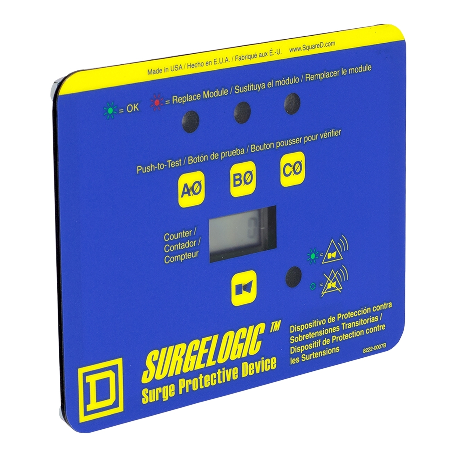 Surge protection accessory, Surgelogic, TVSS display kit, 3 phase, I-Line, counter