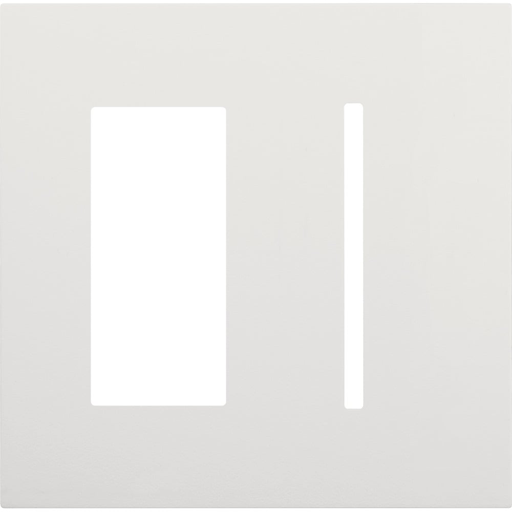 Multigang WallPlate for New Architectural Controls and Accessories, Two-gang for 1 accessory or Palladiom keypad and 1 Grafik T control in white