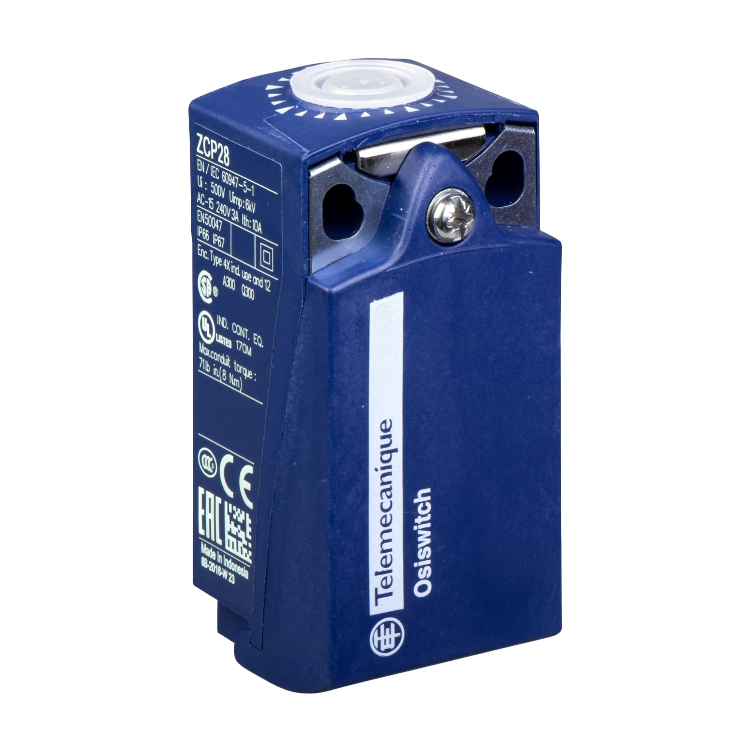 Limit switch body, Limit switches XC Standard, ZCP, compact, 2 NO, slow break
