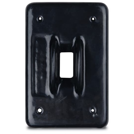 PVC Coated FS/FD Toggle Switch Cover, 1 Gang, Malleable Iron, Gray