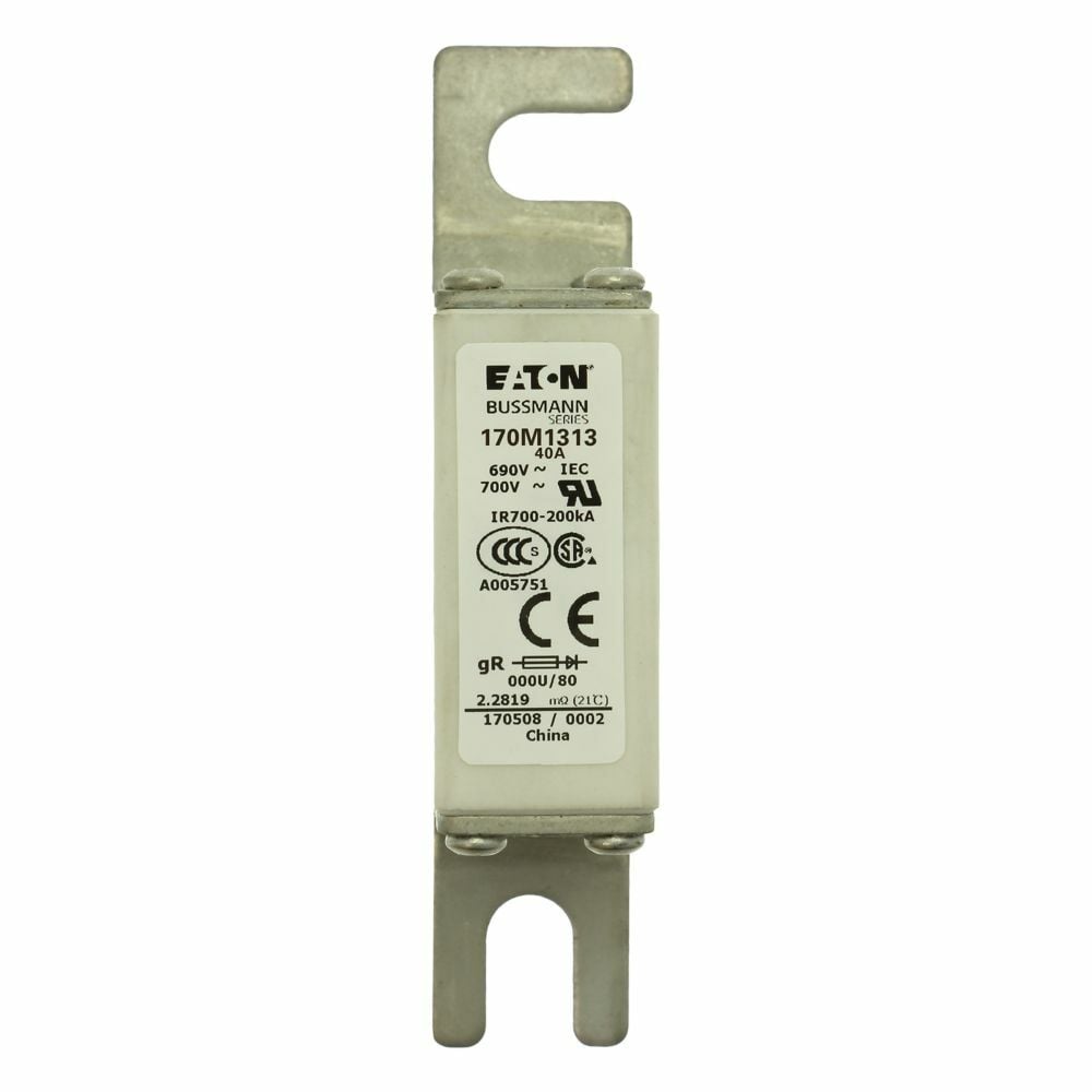 Fuse-link, high speed, 40 A, AC 690 V, DIN 000, 21 x 40 x 100 mm, gR, DIN, IEC